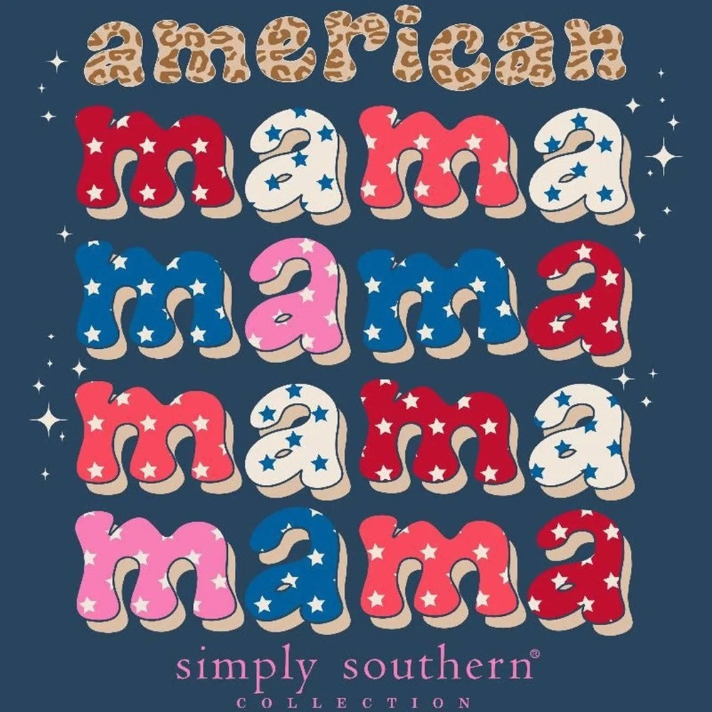 Cheetah Print American Mama Stars Tee - Size Small